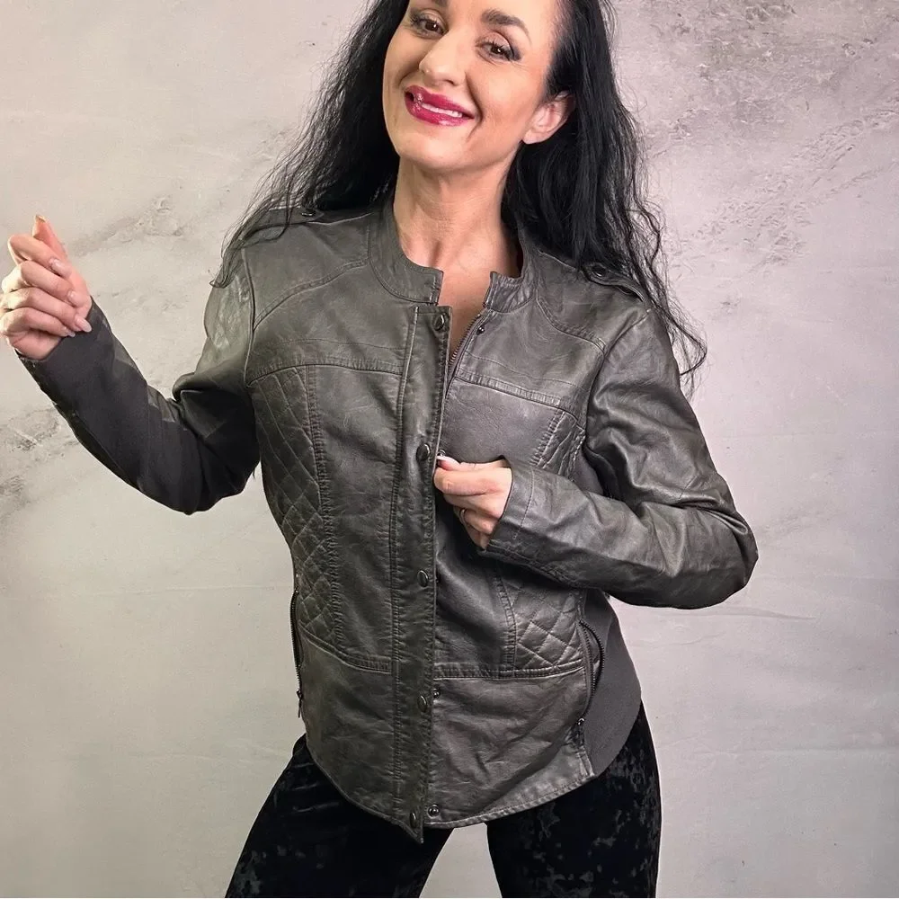 Maurices faux leather lined jacket coat - Picture 2 of 6